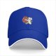 Black Baseball Cap With Cute White Cat Hugging Anatomical Heart Art