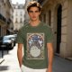 Olive Green T-Shirt With My Neighbor Totoro Art Nouveau Print