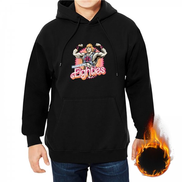 Black Hoodie With He-Man Master Of The Eighties Graphic Print