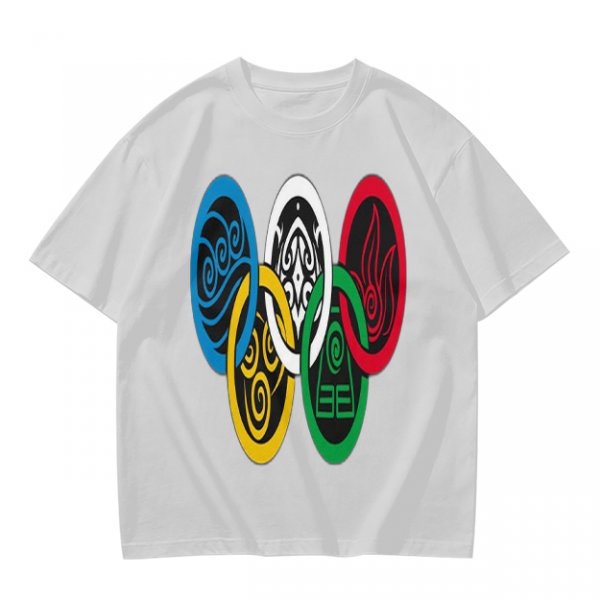 Avatar The Last Airbender Four Elements Symbols Graphic T-Shirt