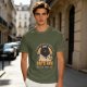 Olive green t-shirt with scientifically proven cats are better than you cat scientist print