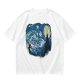 Olive T-Shirt with Starry Night Art Print