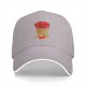 Black baseball cap with capybara eating ramen ramen club print
