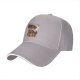 Black Baseball Cap With Cute Rottweiler Puppy Graphic Print