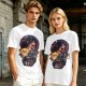 Attack on Titan themed graphic tee with anime character artwork