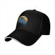 Black baseball cap with cookie monster godzilla and cookie print