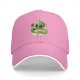 Black Baseball Cap with Cute Alien Eating Ramen Graphic