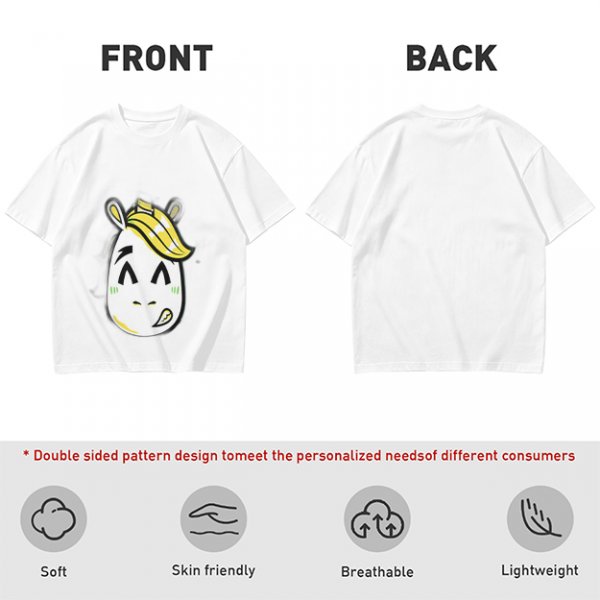 Olive T-Shirt With Cute Cartoon Horse Graphic Print