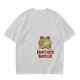 Olive T-Shirt with Cute Frog Graphic and Further Notice Text