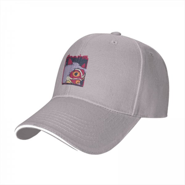 Black Baseball Cap With Princess Mononoke Mask Art Print