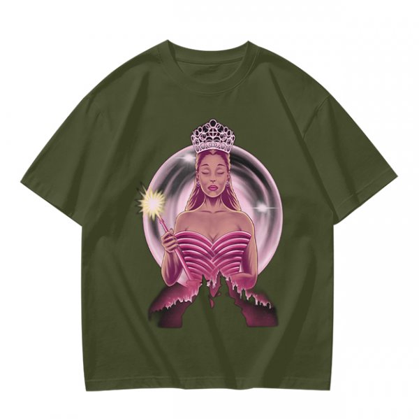 Olive T-Shirt With Glinda The Good Witch Graphic Print