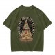 Olive T-Shirt With The Secret Order Of The Pizza All-Seeing Eye Print