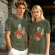 Olive Green T-Shirt with Avatar Aang The Last Airbender Art