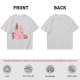 Olive Green T-Shirt With Pink Axolotl Graphic Print