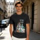 Olive T-Shirt Featuring 'king Club' and Animated Characters Print