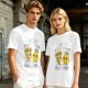 Olive T-shirt with Cute Pizza and Pineapple Cartoon Print