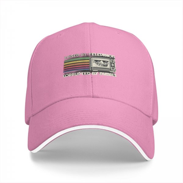 Raised by Television Corrupted by Memes Graphic Baseball Cap
