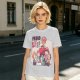 Olive T-Shirt with Friendship Themed Cartoon Crew Print