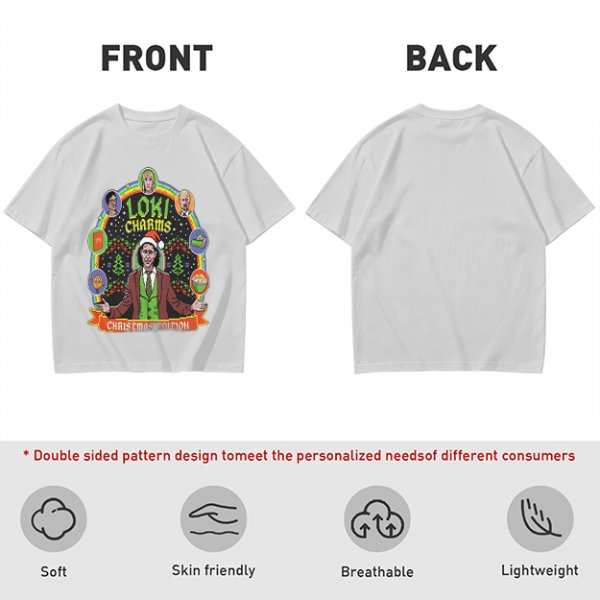 Loki Charms Christmas Edition Themed Graphic T-Shirt
