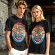 Olive T-shirt with Retro Ramen Bowl Chopsticks Graphic