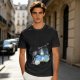 Olive green t-shirt with Totoro tree branch watercolor print