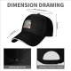 Black baseball cap with grumpy cat vacuuming cleaning design