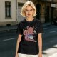 Olive T-Shirt With Cute Squirrel Holding Hot Drink Winter Art