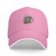 Black Baseball Cap With Floral Wolf Head Artwork Design