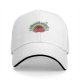 Black baseball cap with sleeping bear rainbow graphic and text