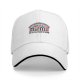 Black baseball cap with 'meh & meh' novelty candy parody design