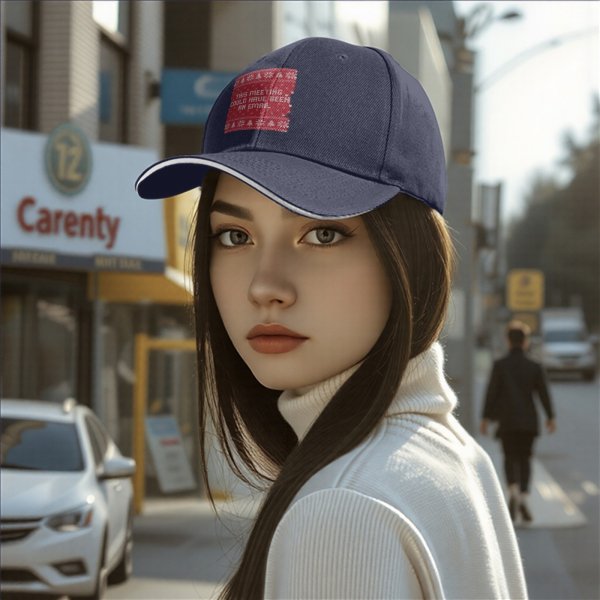 Black Baseball Cap With 'This Meeting Could Have Been An Email' Christmas Print