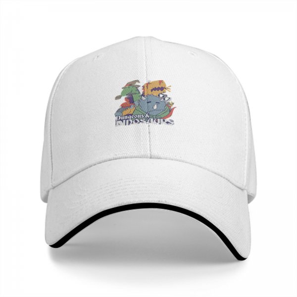 Black baseball cap with Dungeons & Dinosaurs graphic print