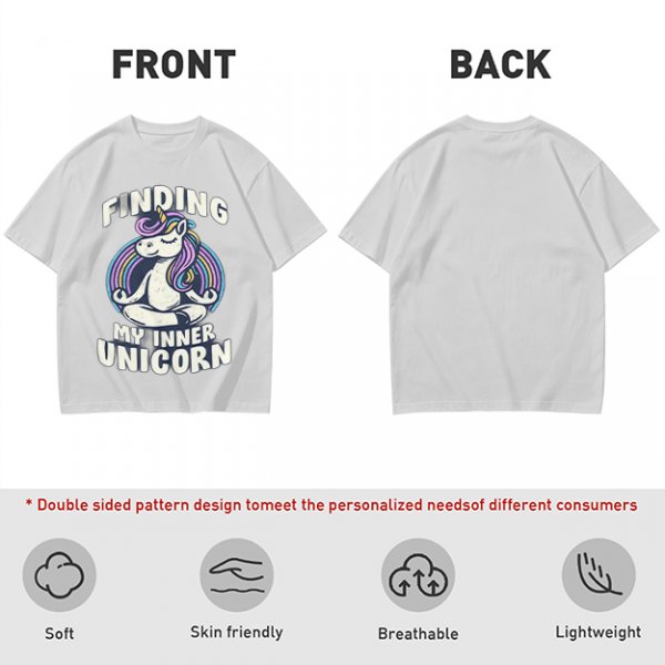 Finding My Inner Unicorn Meditating Graphic T-Shirt
