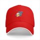 Black baseball cap with cute blue monster holding a foamy beer mug