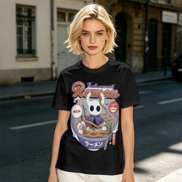 Hollow Knight Hallownest Ramen Graphic T-Shirt Design