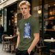 Olive T-Shirt With Constellation Totoro Starry Night Print