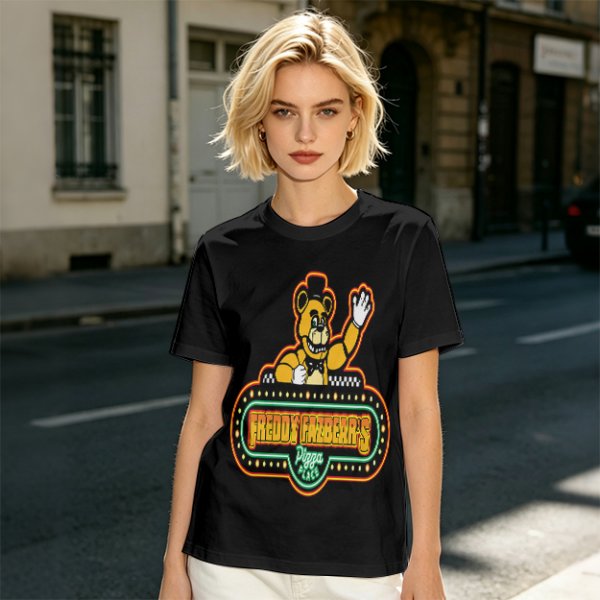 Freddy Fazbear's Pizza Place Graphic Olive T-Shirt