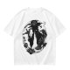 Olive T-Shirt With Western Gunslinger Crow And Roses Graphic