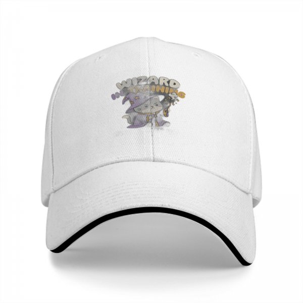 Wizard In Training Cat Graphic Black Baseball Cap