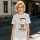 Olive t-shirt with cute cat bubble tea graphic print