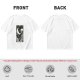 Olive t-shirt with The Moon tarot card skeleton and crescent moon print