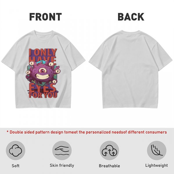 Olive T-Shirt With Beholder Monster 'I Only Have Eyes For You' Print