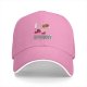 Black baseball cap with Kirby holding cake and knife, text 'Calm Down I'm Only Here For The Cake'