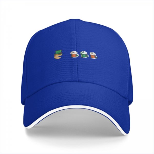 Black Baseball Cap With Leprechaun And Beer Mugs For St. Patrick's Day