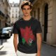 Olive T-Shirt With Fierce Armored Beast Head Graphic