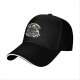 Black baseball cap with 'Surround Yourself With Negativity' graphic print