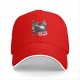Black Baseball Cap With Cat Silhouette Cherry Blossom Landscape Art