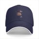 Black Baseball Cap With Don't Worry Be Happy Capybara Print