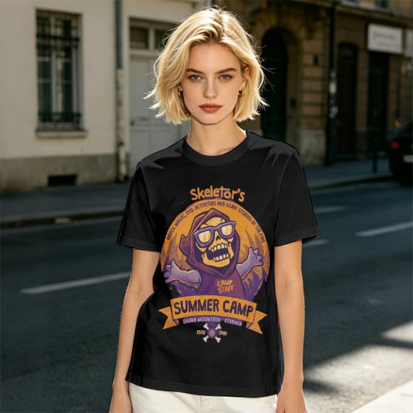 Skeletor's Summer Camp Themed Graphic T-Shirt