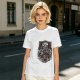 Olive T-shirt with Gothic Anime Character Group Graphic Print